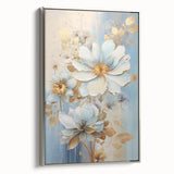 Chic Floral Glam Wall Art - Sophisticated Luxury Decor for Elegant Homes