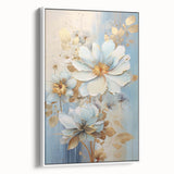 Chic Floral Glam Wall Art - Sophisticated Luxury Decor for Elegant Homes
