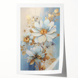 Chic Floral Glam Wall Art - Sophisticated Luxury Decor for Elegant Homes