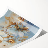 Chic Floral Glam Wall Art - Sophisticated Luxury Decor for Elegant Homes