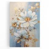 Chic Floral Glam Wall Art - Sophisticated Luxury Decor for Elegant Homes