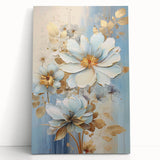 Chic Floral Glam Wall Art - Sophisticated Luxury Decor for Elegant Homes