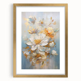 Luxurious Floral Glam Wall Art - Elegant Gold Accents for Chic Homes