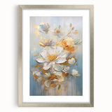 Luxurious Floral Glam Wall Art - Elegant Gold Accents for Chic Homes