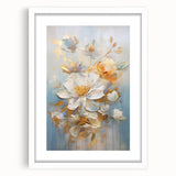 Luxurious Floral Glam Wall Art - Elegant Gold Accents for Chic Homes