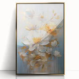 Luxurious Floral Glam Wall Art - Elegant Gold Accents for Chic Homes