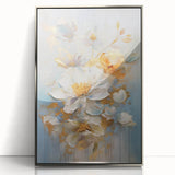 Luxurious Floral Glam Wall Art - Elegant Gold Accents for Chic Homes