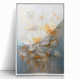 Luxurious Floral Glam Wall Art - Elegant Gold Accents for Chic Homes