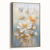 Luxurious Floral Glam Wall Art - Elegant Gold Accents for Chic Homes