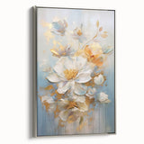 Luxurious Floral Glam Wall Art - Elegant Gold Accents for Chic Homes