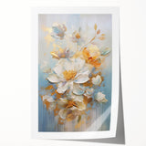 Luxurious Floral Glam Wall Art - Elegant Gold Accents for Chic Homes