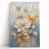 Luxurious Floral Glam Wall Art - Elegant Gold Accents for Chic Homes