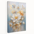 Luxurious Floral Glam Wall Art - Elegant Gold Accents for Chic Homes