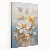 Luxurious Floral Glam Wall Art - Elegant Gold Accents for Chic Homes