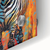 Bold Zebra Glam Wall Art - Vibrant Chic Decor for Modern Interiors