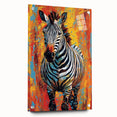 Bold Zebra Glam Wall Art - Vibrant Chic Decor for Modern Interiors