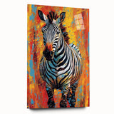 Bold Zebra Glam Wall Art - Vibrant Chic Decor for Modern Interiors