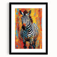 Bold Zebra Glam Wall Art - Vibrant Chic Decor for Modern Interiors
