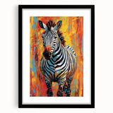 Bold Zebra Glam Wall Art - Vibrant Chic Decor for Modern Interiors