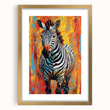 Bold Zebra Glam Wall Art - Vibrant Chic Decor for Modern Interiors