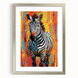 Bold Zebra Glam Wall Art - Vibrant Chic Decor for Modern Interiors