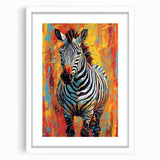 Bold Zebra Glam Wall Art - Vibrant Chic Decor for Modern Interiors