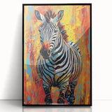 Bold Zebra Glam Wall Art - Vibrant Chic Decor for Modern Interiors