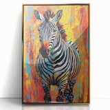 Bold Zebra Glam Wall Art - Vibrant Chic Decor for Modern Interiors