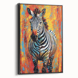Bold Zebra Glam Wall Art - Vibrant Chic Decor for Modern Interiors