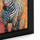 Bold Zebra Glam Wall Art - Vibrant Chic Decor for Modern Interiors
