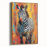 Bold Zebra Glam Wall Art - Vibrant Chic Decor for Modern Interiors