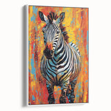 Bold Zebra Glam Wall Art - Vibrant Chic Decor for Modern Interiors