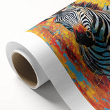 Bold Zebra Glam Wall Art - Vibrant Chic Decor for Modern Interiors