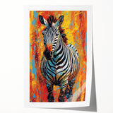 Bold Zebra Glam Wall Art - Vibrant Chic Decor for Modern Interiors