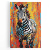 Bold Zebra Glam Wall Art - Vibrant Chic Decor for Modern Interiors