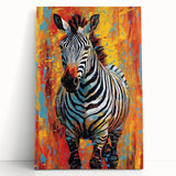 Bold Zebra Glam Wall Art - Vibrant Chic Decor for Modern Interiors
