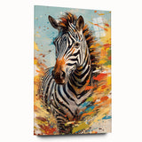 Dynamic Zebra Glam Wall Art - Bold and Vibrant Decor for Modern Homes