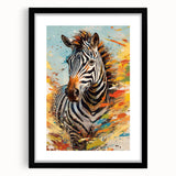 Dynamic Zebra Glam Wall Art - Bold and Vibrant Decor for Modern Homes