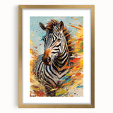 Dynamic Zebra Glam Wall Art - Bold and Vibrant Decor for Modern Homes