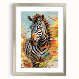 Dynamic Zebra Glam Wall Art - Bold and Vibrant Decor for Modern Homes