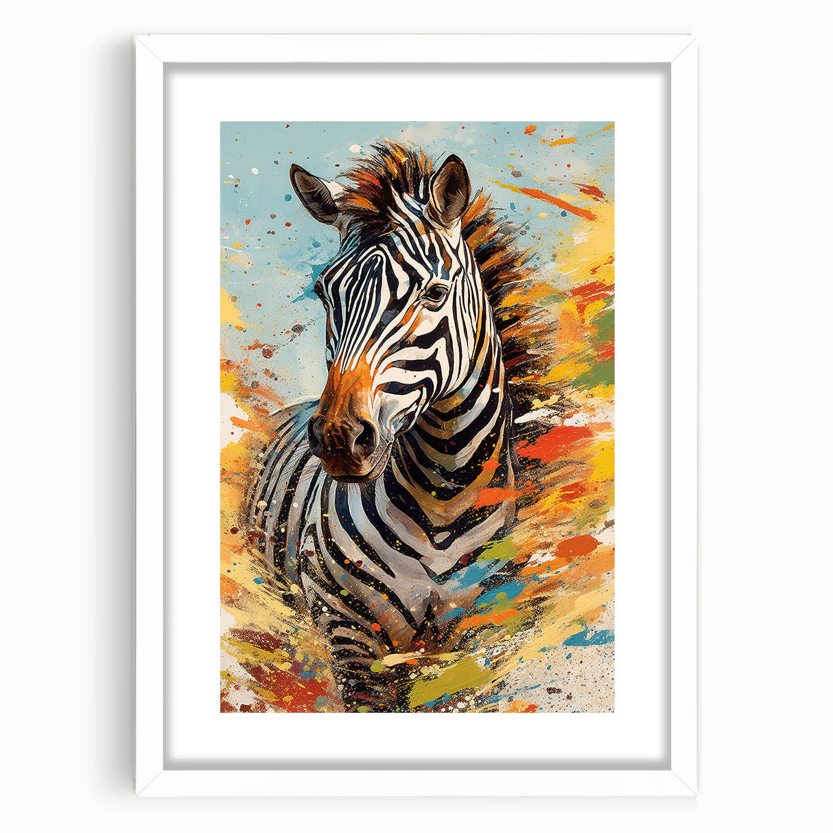 Dynamic Zebra Glam Wall Art - Bold and Vibrant Decor for Modern Homes