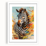 Dynamic Zebra Glam Wall Art - Bold and Vibrant Decor for Modern Homes