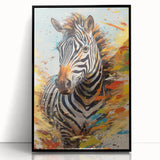 Dynamic Zebra Glam Wall Art - Bold and Vibrant Decor for Modern Homes