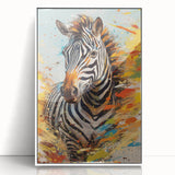 Dynamic Zebra Glam Wall Art - Bold and Vibrant Decor for Modern Homes