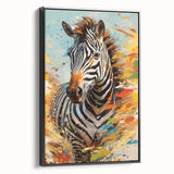 Dynamic Zebra Glam Wall Art - Bold and Vibrant Decor for Modern Homes