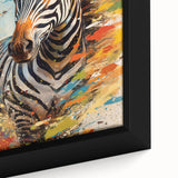 Dynamic Zebra Glam Wall Art - Bold and Vibrant Decor for Modern Homes