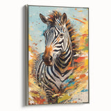 Dynamic Zebra Glam Wall Art - Bold and Vibrant Decor for Modern Homes