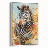 Dynamic Zebra Glam Wall Art - Bold and Vibrant Decor for Modern Homes