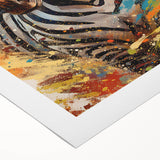 Dynamic Zebra Glam Wall Art - Bold and Vibrant Decor for Modern Homes