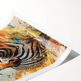 Dynamic Zebra Glam Wall Art - Bold and Vibrant Decor for Modern Homes